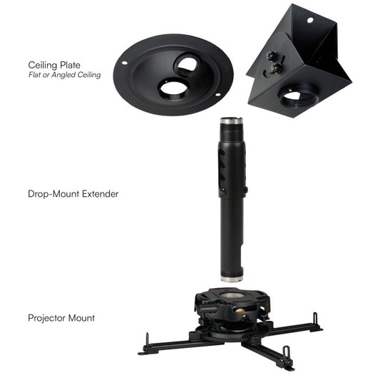 Drop-Mount Projector Mounting Kit (With Extension Bar) My Golf Direct