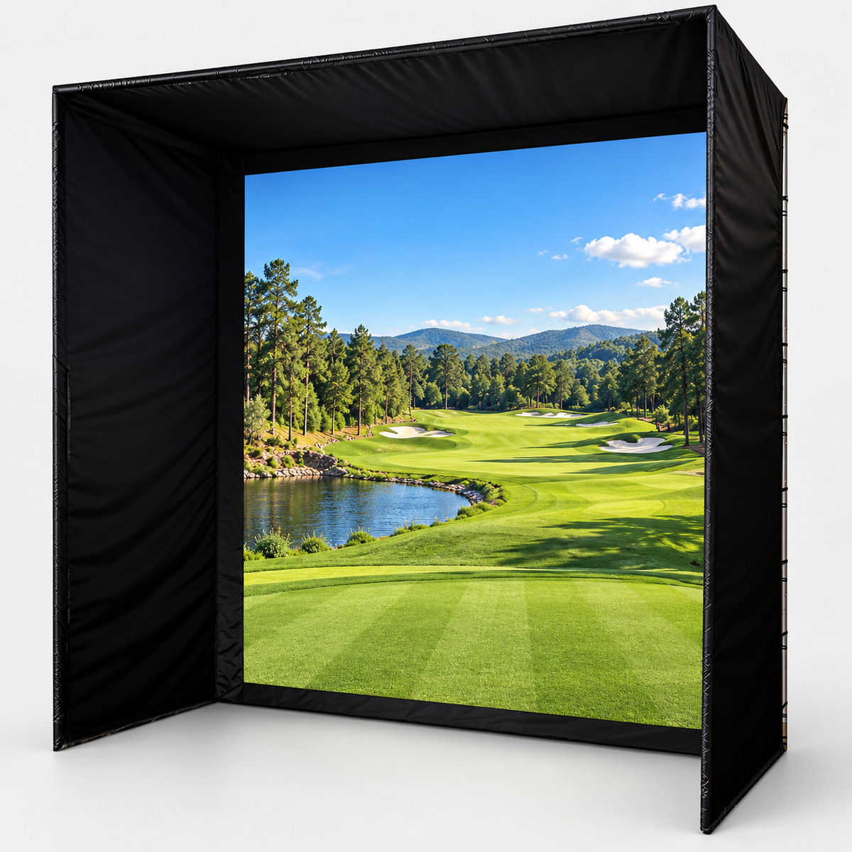 Carl's Place C-Series DIY Golf Simulator Enclosure Kit with Impact Screen