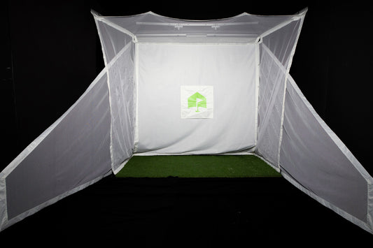 HomeCourse Retractable Golf Simulator Screen Side Netting
