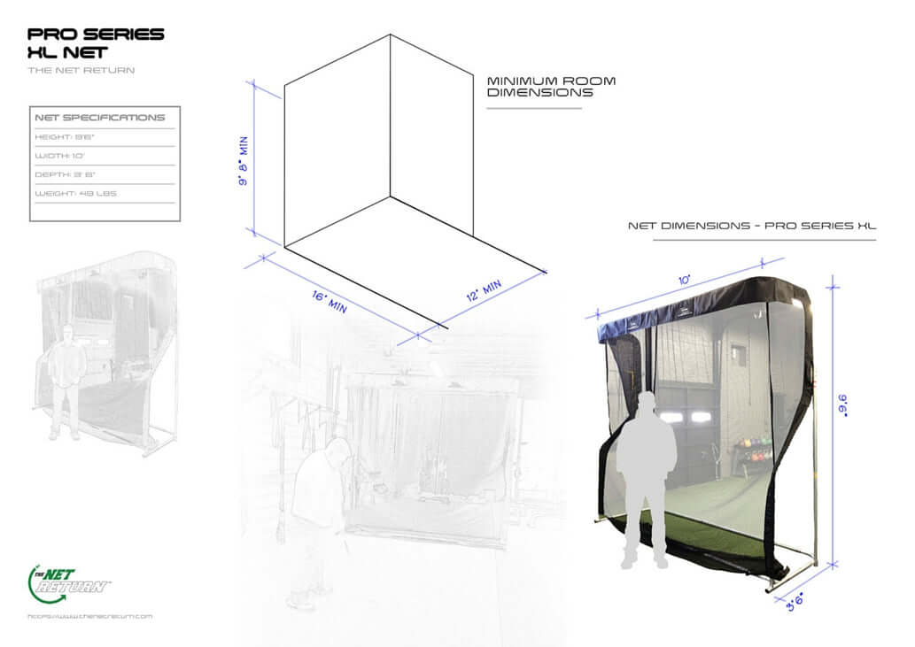 The Net Return Pro Series V2 - 10'w x 9'6"h Golf Net-My Golf Direct