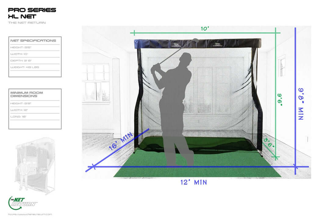 The Net Return Pro Series V2 - 10'w x 9'6"h Golf Net-My Golf Direct